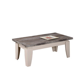 Hanah Home Mesa de Centro Beige 110x65x45 cm Elegante y Funcional Tablero Melamina 18mm